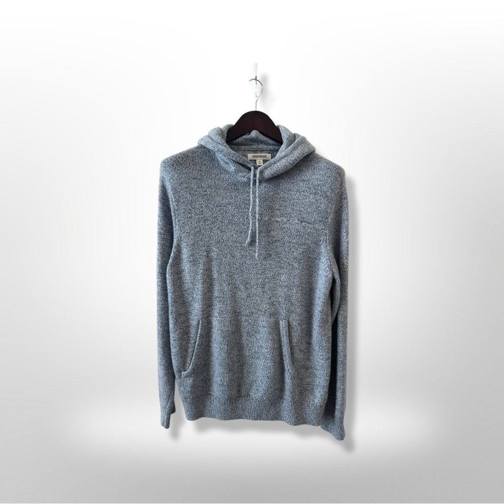 Men’s GoodThreads Blue Heather Long Sleeve Sweater/Hoodie W/ Drawstrings,Size XL